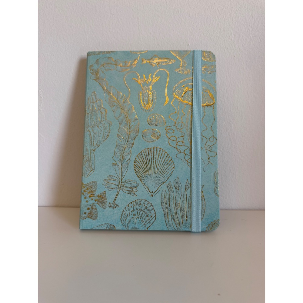 Peter Pauper Press Sealife Sketches Journal Gold Foil Lined Notebook Blue 332264